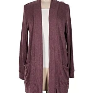Market & Spruce Brushed Mauve Knit Cardigan - Size XL